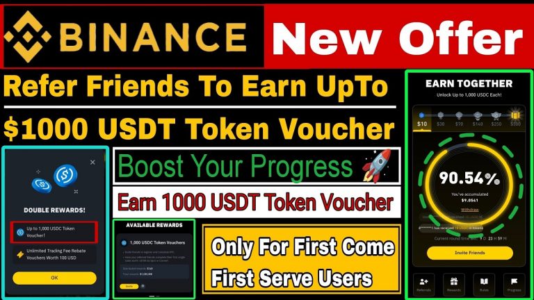 Binance New Offer Today | Boost Your Progress & Earn 1000 USDC Token Voucher | Binance Refer Offer