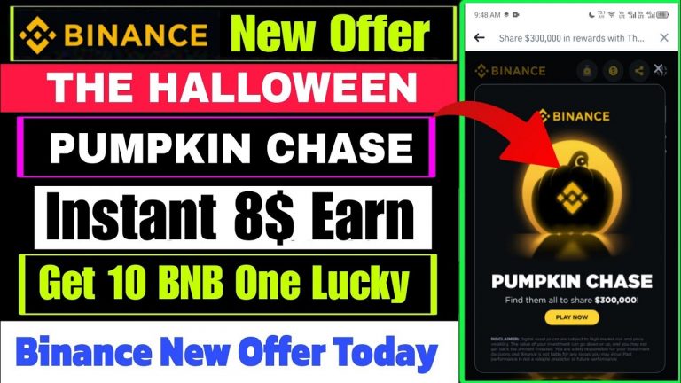 Binance New Offer Today | Halloween Pumpkin Chase | Binance Instant Offer | Binance New Offer Today