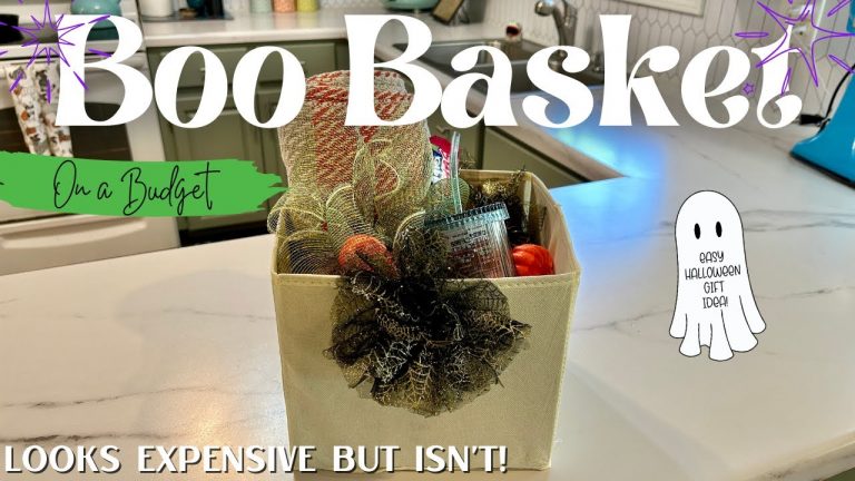 Boo Basket on a Budget! | Easy Halloween Gift Idea! | Looks Expensive, but ISN’T! | DIY Tutorial