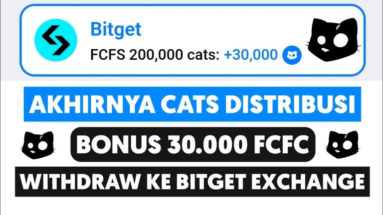 Cara Withdraw Airdrop Cats Ke Bitget Bonus 30.000 Cats | Airdrop Cats Distribusi Withdraw Bitget