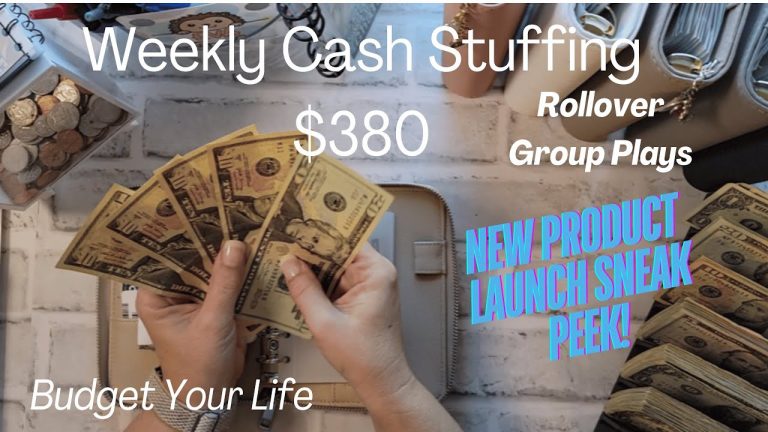 Cash Stuffing $380 | Cash Envelope System | Group Play and Emergency Fund