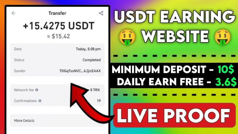 New Usdt Earning Site Usd Mining Site 2024 Best Investment Usdt Earning Website