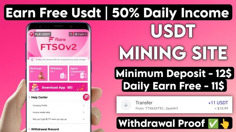 New Usdt Earning Site Usd Mining Site 2024 Best Investment Usdt Earning Website