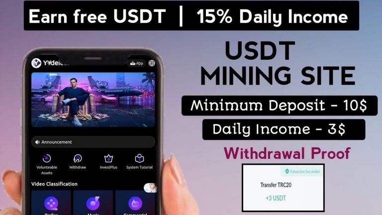 New Usdt trading platform ll Make money online ll Live withdrawal proof ll Best usdt mining platform