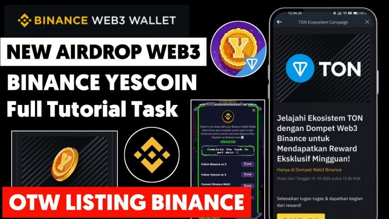 [ RETRO ] Airdrop Yescoin Binance Web3 & Ton Ecosistem Full Tutorial Cara Mengerjakannya