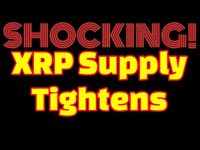 SHOCKING! XRP Supply needs help!