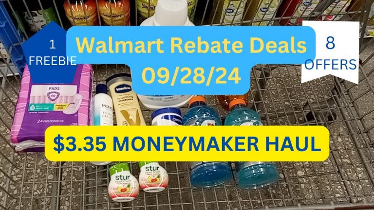 Walmart Rebate Deals 09/28/24 2 Ibotta Bonuses Completed Freebie and $3.35 Moneymaker Haul