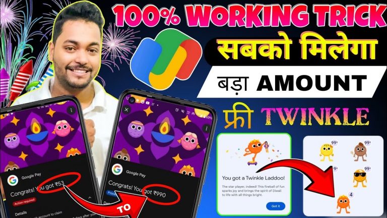 100% Working G-Pay Laddoos Trick Free Twinkle & Trendy | Google Pay Diwali Offer Big Amount Trick