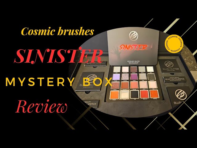 Cosmic Brushes Sinister mystery box review #makeup #cosmicbrushes