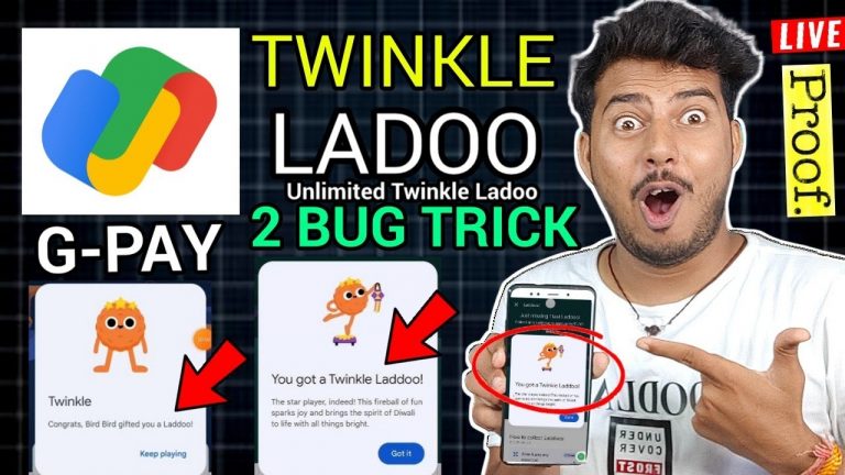 GOOGLE PAY TWINKLE LADOO TRICK 100% WORKING !! HOW TO GET TWINKLE LADOO UNLIMITED TRICK !!G-PAY 2024