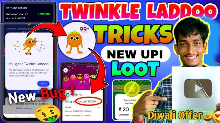 Google Pay Twinkle Laddoo Trick 100% Working Get Unlimited Twinkle By This Trick | Diwali Offer