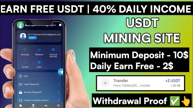 New Usdt Earning Site Usd Mining Site 2024 Best Investment Trx/Usdt Earning Website 2024