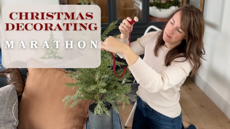 Whole Home Christmas Decorating Marathon! Kitchen, Mantel, Dining Table, Living Room and More!