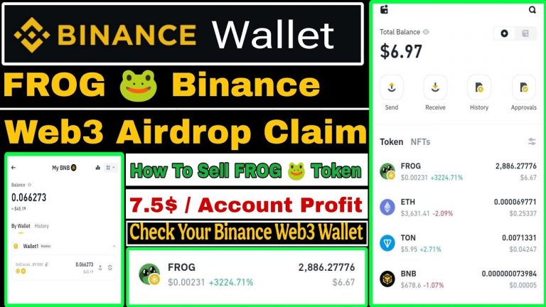 Binance FROG Web3 Wallet Airdrop | Sell Instant 7.5$ FROG Token | Binance Web3 Wallet Airdrop