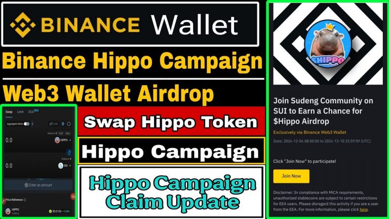 Binance Hippo Campaign Web3 Airdrop Claim Update | Swap Hippo Token | Binance Hippo Campaign Update