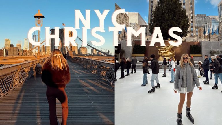 Christmas In New York! Ice Skating Rockefeller, Thanksgiving NYC, Brooklyn Bridge. New York Vlog