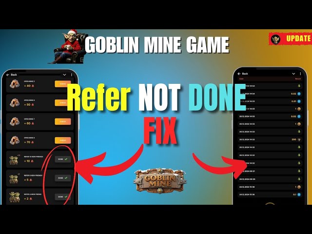 GOBLIN MINE GAME HOW TO FIX REFER NOT DONE ERROR | GOBLIN MINE GAME WITHDRAWAL GOBLIN MINE AIRDROP