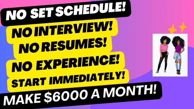 No Set Schedule! No Resume! No Interview! No Experience! Make $6000 A Month #remotejobs #wfhjobs