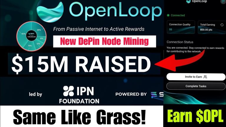 Open Loop Depin Mining Airdrop | New Depin Mining Project | Open Loop Solona Airdrop 15M Fund Raised