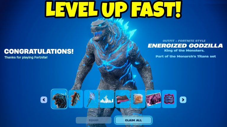 How to Get GODZILLA FAST in Fortnite! (XP LEVEL UP)