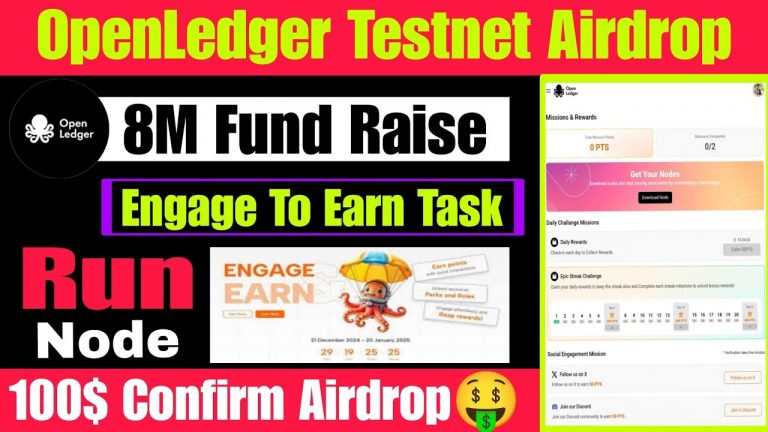 OpenLedger Airdrop Guide | Engage To Earn Airdrop | OpenLedger Node Run Airdrop | OpenLedger Testnet